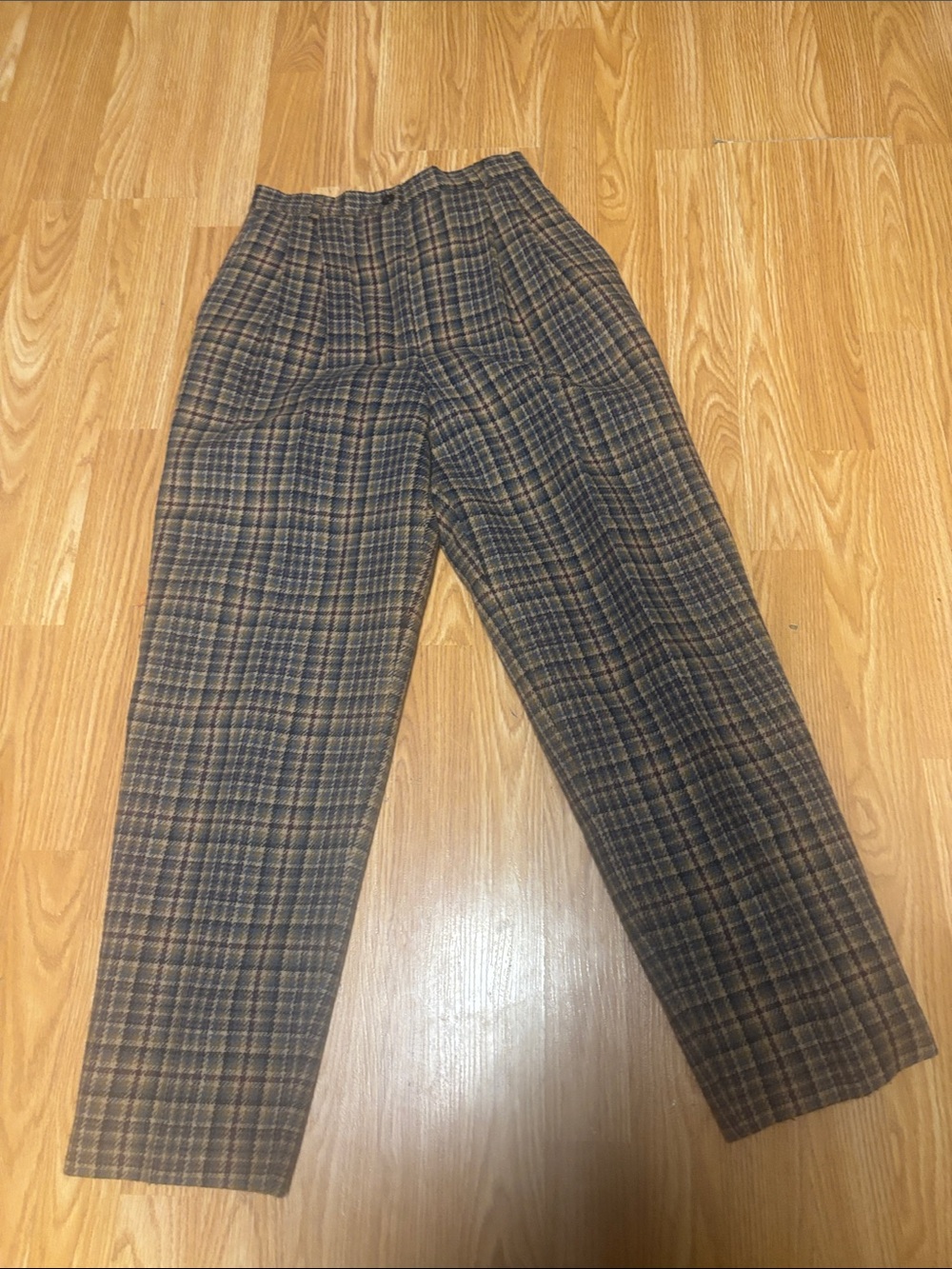 Worthington Brown and Navy Plaid Dress Pants 6 P